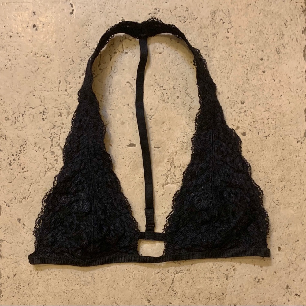 Free People Black Lace Bralette